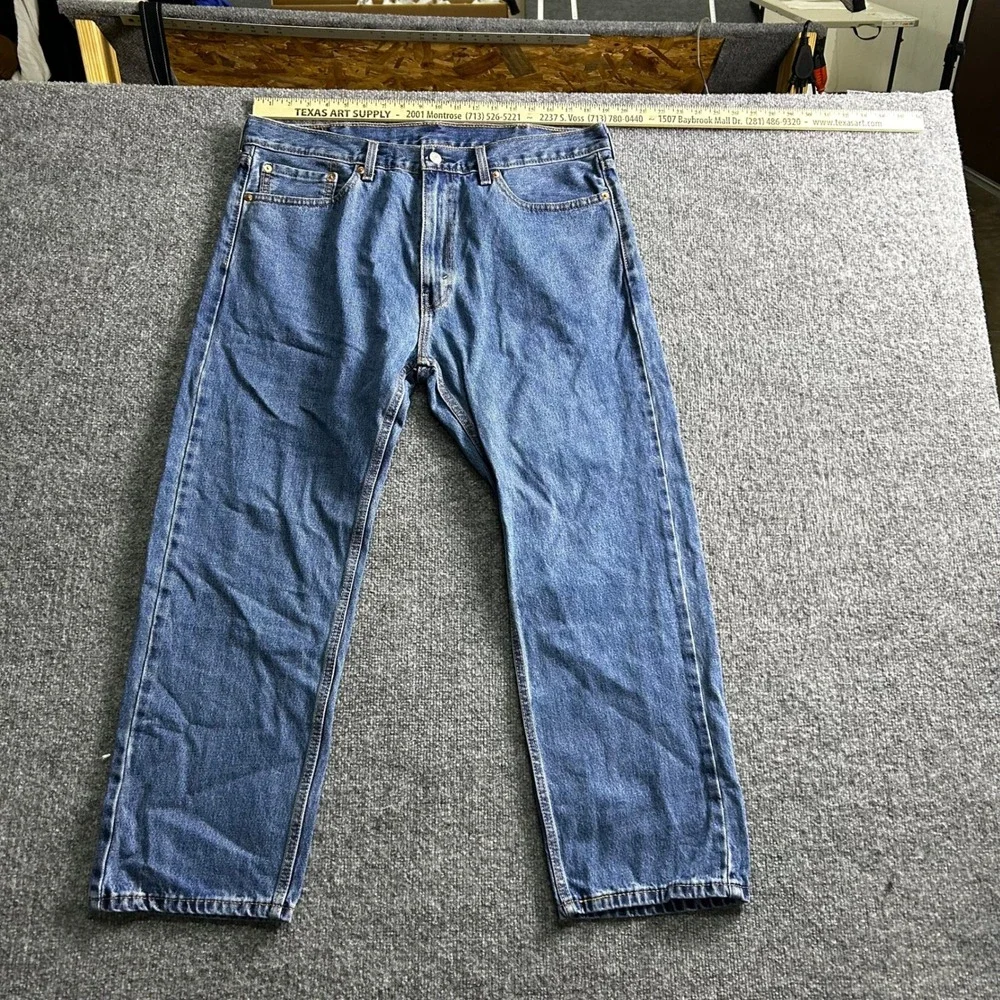 Levi's Jeans Mens Size 38x28 Blue 505 Regular Fit Straight Leg Denim Casual